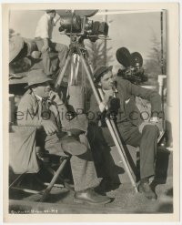 1t2289 MR. DEEDS GOES TO TOWN candid deluxe 8.25x10 still 1936 Gary Cooper & Frank Capra by camera!