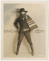 1t2293 MYSTERIOUS RIDER 8x10.25 still 1927 portrait of masked hero Jack Holt drawing his gun, Zane Grey