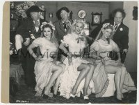 1t2326 SHOT IN THE FRONTIER 7x10 key book still 1954 Three Stooges Moe, Larry & Shemp w/sexy girls!