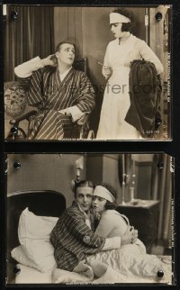 1t2463 SICK ABED 2 8x10 stills 1922 nurse Bebe Daniels & Wallace Reid in wheelchair & bed!