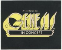 1t2112 GENESIS IN CONCERT day-glo English FOH LC 1976 Phil Collins & band live performance, rare!