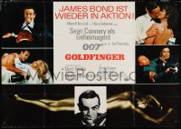 1t0245 GOLDFINGER German 33x47 1965 great different images of Sean Connery as James Bond, very rare!