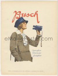 1t0180 LUDWIG HOHLWEIN German book page 1926 Busch, art of pretty woman with binoculars!