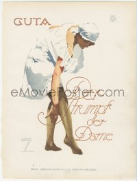 1t0181 LUDWIG HOHLWEIN German book page 1936 Guta, art of woman adjusting her nylons!