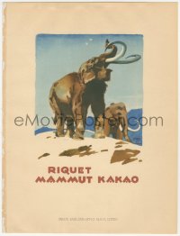 1t0185 LUDWIG HOHLWEIN German book page 1936 Riquet Mammut Kakao, great art of elephants in the wild!