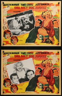 1t0447 SOME LIKE IT HOT 4 Mexican LCs R1990s Marilyn Monroe, Tony Curtis & Jack Lemmon in drag!