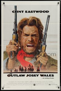 1t0904 OUTLAW JOSEY WALES NSS style 1sh 1976 Clint Eastwood is an army of one, Anderson art!