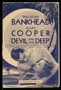 1t0156 DEVIL & THE DEEP pressbook 1932 Gary Cooper & Tallulah Bankhead, ultra rare & elaborate!