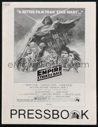 1t0158 EMPIRE STRIKES BACK pressbook 1980 George Lucas sci-fi classic, great art by Tom Jung!