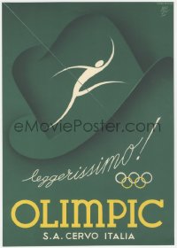 1t0153 OLIMPIC 9x13 Italian advertising poster 1937 Paolo Federico Garretto Olympics hat art!