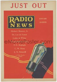 1t0154 RADIO NEWS 10x14 advertising poster January 1930 cool S. Haverne art of cathode tube!