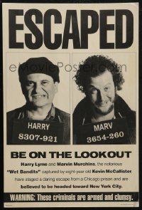 1t0393 HOME ALONE 2 10x15 standee 1992 wanted poster with Joe Pesci & Daniel Stern, Lost in New York!