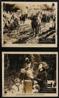 1t2119 KAISER THE BEAST OF BERLIN 4 8x10 LCs 1918 Rupert Julian as Kaiser Wilhelm, ultra rare!