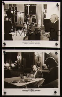 1t2405 MY DINNER WITH ANDRE 8 8x10 stills 1981 Wallace Shawn, Andre Gregory, Louis Malle directed!