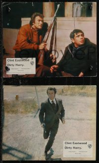 1t2070 DIRTY HARRY 5 color English FOH LCs 1972 great images of Clint Eastwood, Don Siegel classic!