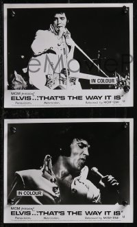 1t2100 ELVIS: THAT'S THE WAY IT IS 6 English FOH LCs 1970 great images of Presley rehearsing & performing!