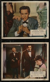 1t2075 MISSISSIPPI GAMBLER 5 color English FOH LCs 1953 Tyrone Power, Piper Laurie, Julia Adams!