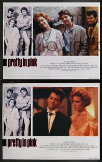 1t0145 PRETTY IN PINK 8 English LCs 1986 great images of Molly Ringwald, Andrew McCarthy & Jon Cryer!