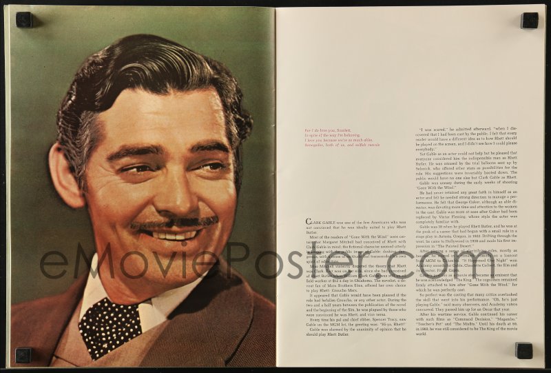 1t0236 Gone With The Wind Souvenir Program Book R1967 The Story Behind The