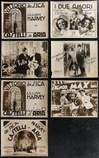 1x0506 LOT OF 7 11X14 STILLS 1940s-1950s Italian movie scenes with text within the printing!