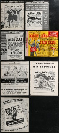 1x0100 LOT OF 7 DEAN MARTIN & JERRY LEWIS PARAMOUNT PRESSBOOKS 1950s Living It Up & more!