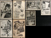 1x0102 LOT OF 7 CLAIRE TREVOR PRESSBOOKS 1930s advertising for several of her movies!