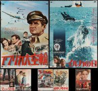 1x0929 LOT OF 7 UNFOLDED JAPANESE B2 POSTERS 1960s-1970s a variety of cool movie images!