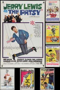 1x1070 LOT OF 7 FORMERLY TRI-FOLDED SINGLE-SIDED 27X40 ONE-SHEETS 1950s-1960s cool movie images!