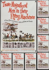 1x0982 LOT OF 11 FORMERLY FOLDED THOSE MAGNIFICENT MEN IN THEIR FLYING MACHINES LEBANESE POSTERS R1970s