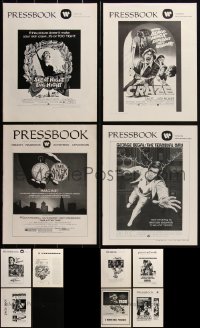 1x0087 LOT OF 11 1970S HORROR PRESSBOOKS 1970s advertising for several scary movies!