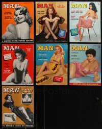 1x0403 LOT OF 7 MODERN MAN 1956-58 MAGAZINES 1956-1958 filled with sexy images with some nudity!