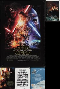 1x0958 LOT OF 7 UNFOLDED OVERSIZED MISCELLANEOUS POSTERS 2000s-2010s The Force Awakens, How the West Was Won!