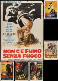 1x0179 LOT OF 7 FOLDED ITALIAN ONE-PANELS 1960s-1980s great images from a variety of movies!