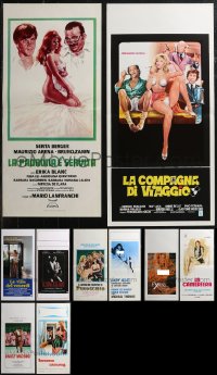 1x0843 LOT OF 10 UNFOLDED & FORMERLY FOLDED SEXPLOITATION ITALIAN LOCANDINAS 1970s-1990s w/nudity!