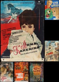 1x0802 LOT OF 7 RUSSIAN EXPORT POSTERS 1960s-1970s a variety of cool movie images!