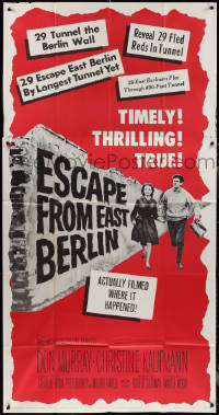 1y0326 ESCAPE FROM EAST BERLIN 3sh 1962 Robert Siodmak, escape from communist East Germany!