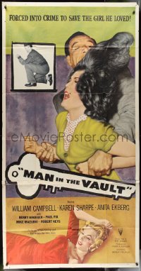 1y0336 MAN IN THE VAULT 3sh 1956 sexy Anita Ekberg as a two-timing girl, too much for one man!