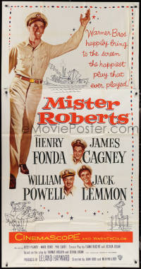 1y0337 MISTER ROBERTS 3sh 1955 Henry Fonda, James Cagney, William Powell, Lemmon, John Ford, rare!