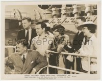 1y1877 DODSWORTH candid 8x10.25 still R1944 director William Wyler, Walter Huston & others on deck!