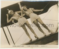 1y1903 FLYING DOWN TO RIO 7.75x9.25 still 1933 sexy chorus girls in skimpy outfits on airplane wing!