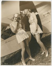 1y1901 FLYING DOWN TO RIO 7.25x9.5 still 1933 sexy chorus girls in skimpy outfits by airplane tail!