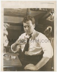 1y1971 LADY FROM SHANGHAI 8x10.25 still 1947 great close up of Orson Welles drinking & smoking!