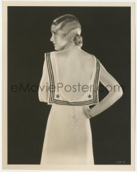 1y2003 MIRIAM JORDAN 8x10.25 still 1930s modeling a backless sailor dress against black background!