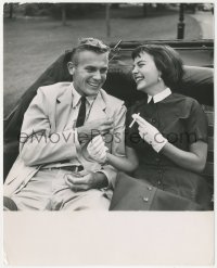 1y2018 NATALIE WOOD/TAB HUNTER deluxe 8x10 still 1953 laughing & having a cigarette by Tom Caffrey!