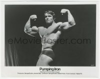 1y2046 PUMPING IRON 8x10 still 1977 young bodybuilder Arnold Schwarzenegger flexing his muscles!