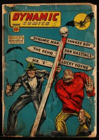 1y0386 DYNAMIC COMICS #10 comic book July 1944 cover by Gus Ricca, Binder, Sultan, Beck, Tuska