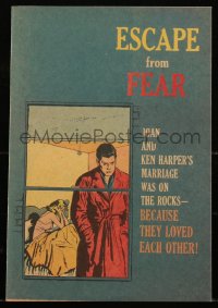 1y0389 ESCAPE FROM FEAR giveaway comic book 1962 Planned Parenthood advice about birth control!