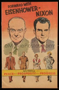 1y0393 FORWARD WITH EISENHOWER-NIXON comic book 1956 campaign promotion for Dwight Eisenhower!