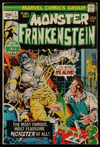 1y0394 FRANKENSTEIN The Monster of Frankenstein #1 comic book January 1973 cover by Mike Ploog!