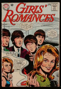 1y0397 GIRLS' ROMANCES #109 comic book June 1965 cover art of The Beatles with pencils by Gene Colan!